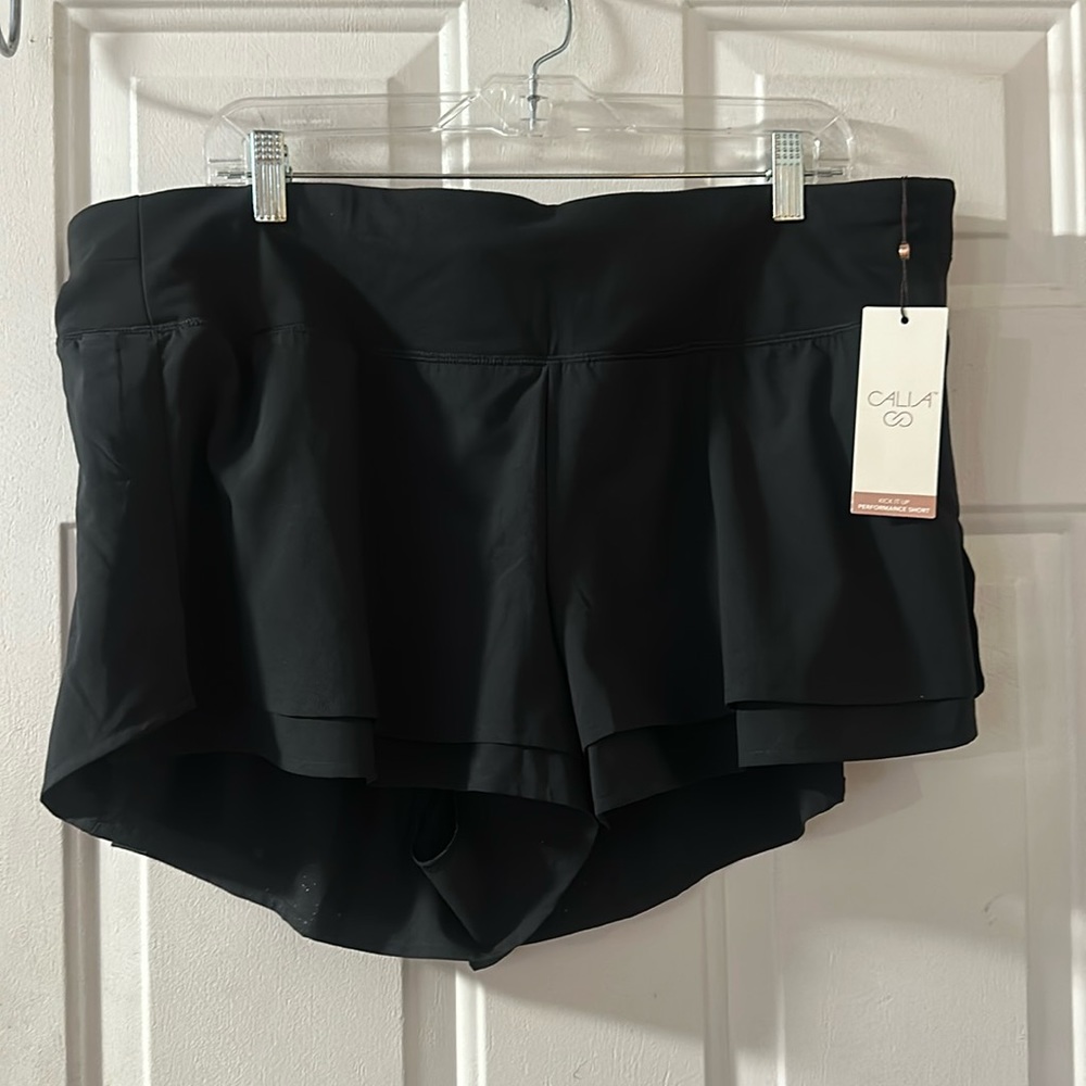 CALIA KICK IT UP SHORT: BLACK: NEW WITH TAGS: SIZE XXL